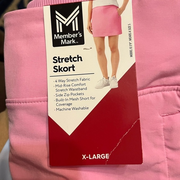NWT Member Mark stretch skort with pockets pink. - Picture 9 of 9